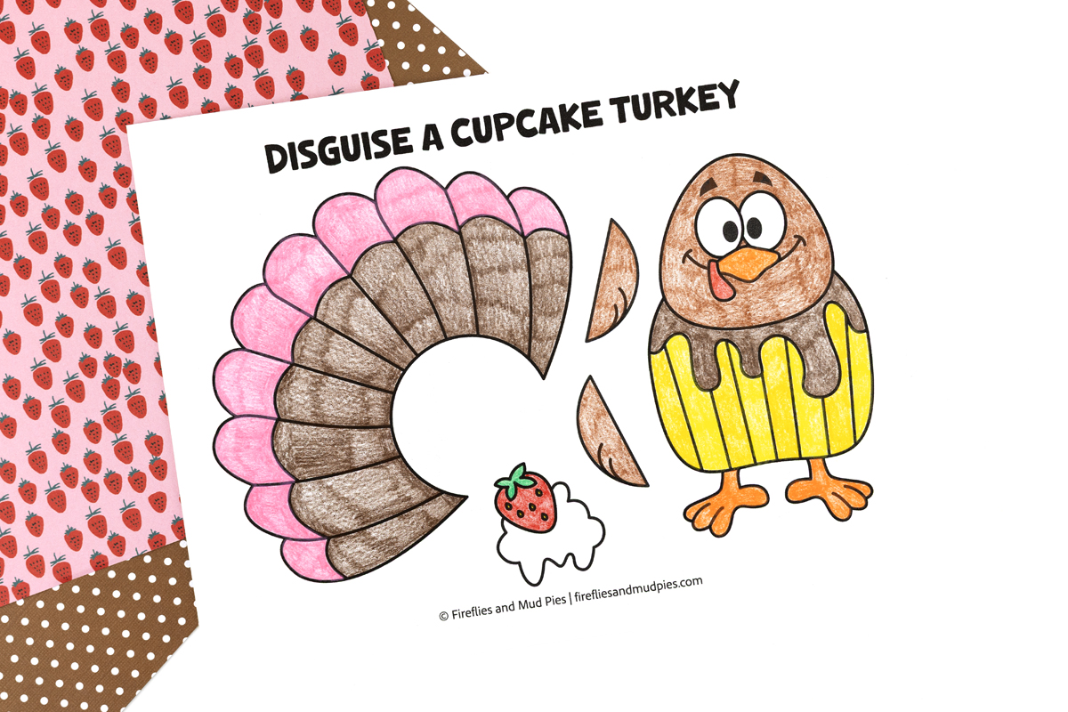 cupcake turkey disguise - fireflies and mud pies